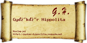 Gyökér Hippolita névjegykártya